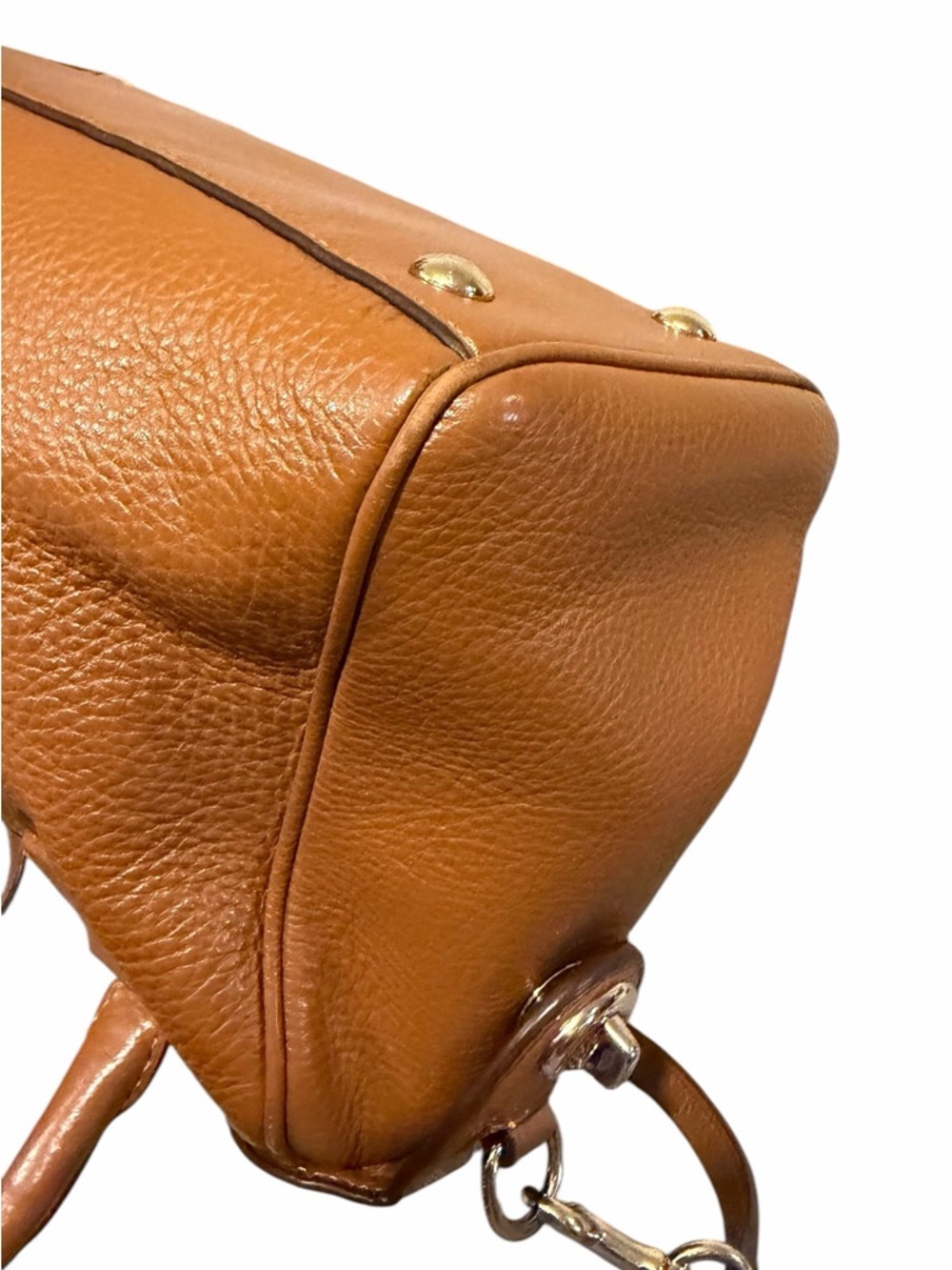 Coach Mini Bennett Satchel Pebbled Leather Caramel Brown Crossbody Strap VGC - Picture 14 of 16